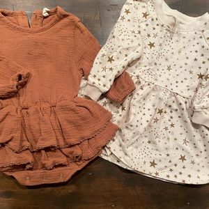 Rylee and Crew AND Quincy Mae Onesies (2 pieces total). Like New.